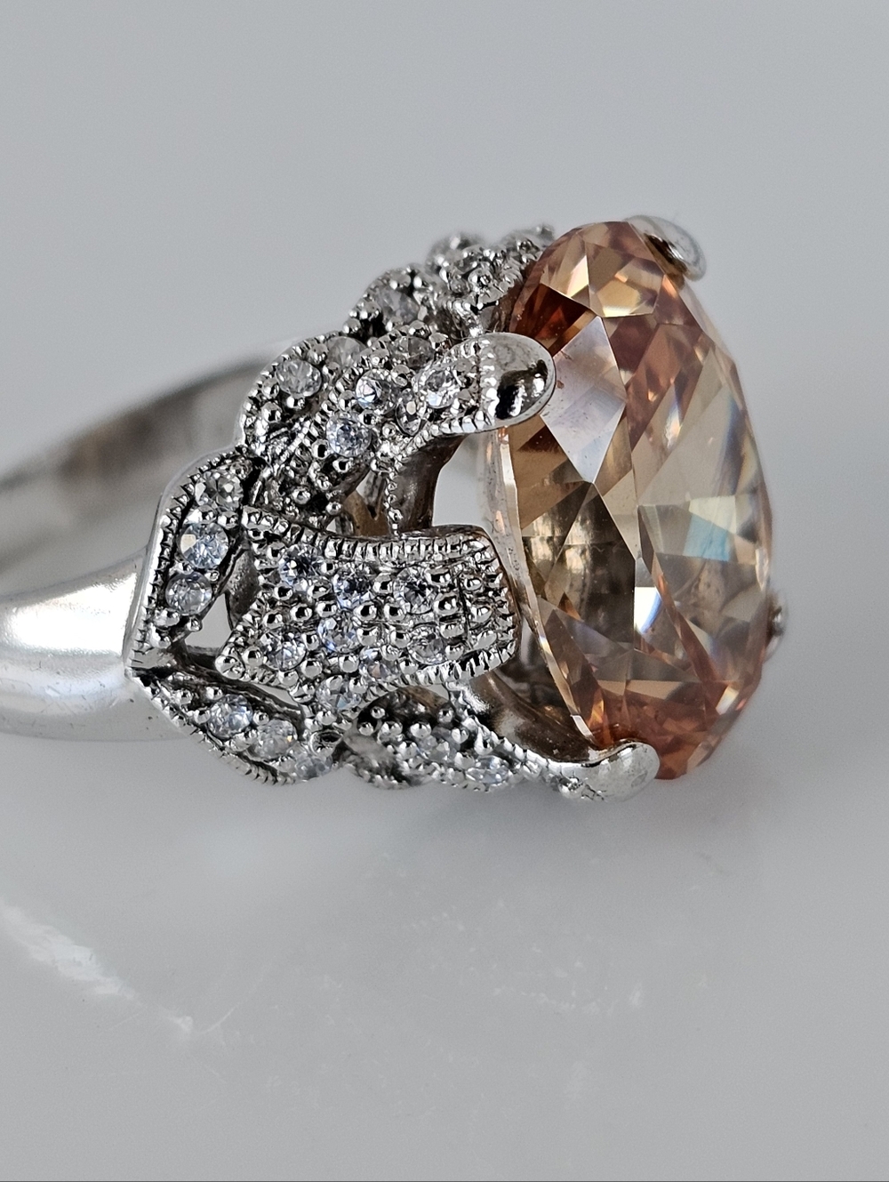 Vintage Joesph Esposito CZ Ring Sterling Silver Size 8! - Picture 3 of 11